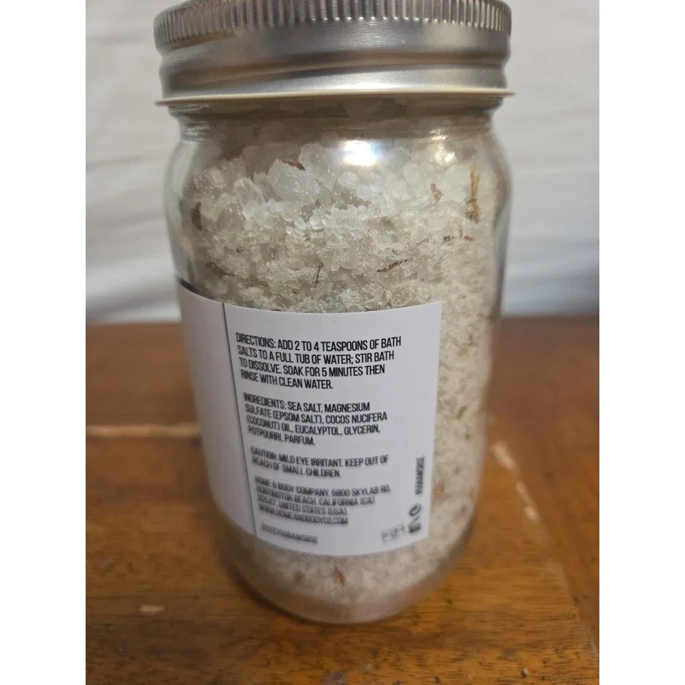 Zen Aromatherapy Relaxing Bath Salt Infused With Eucalyptus Oil 16oz